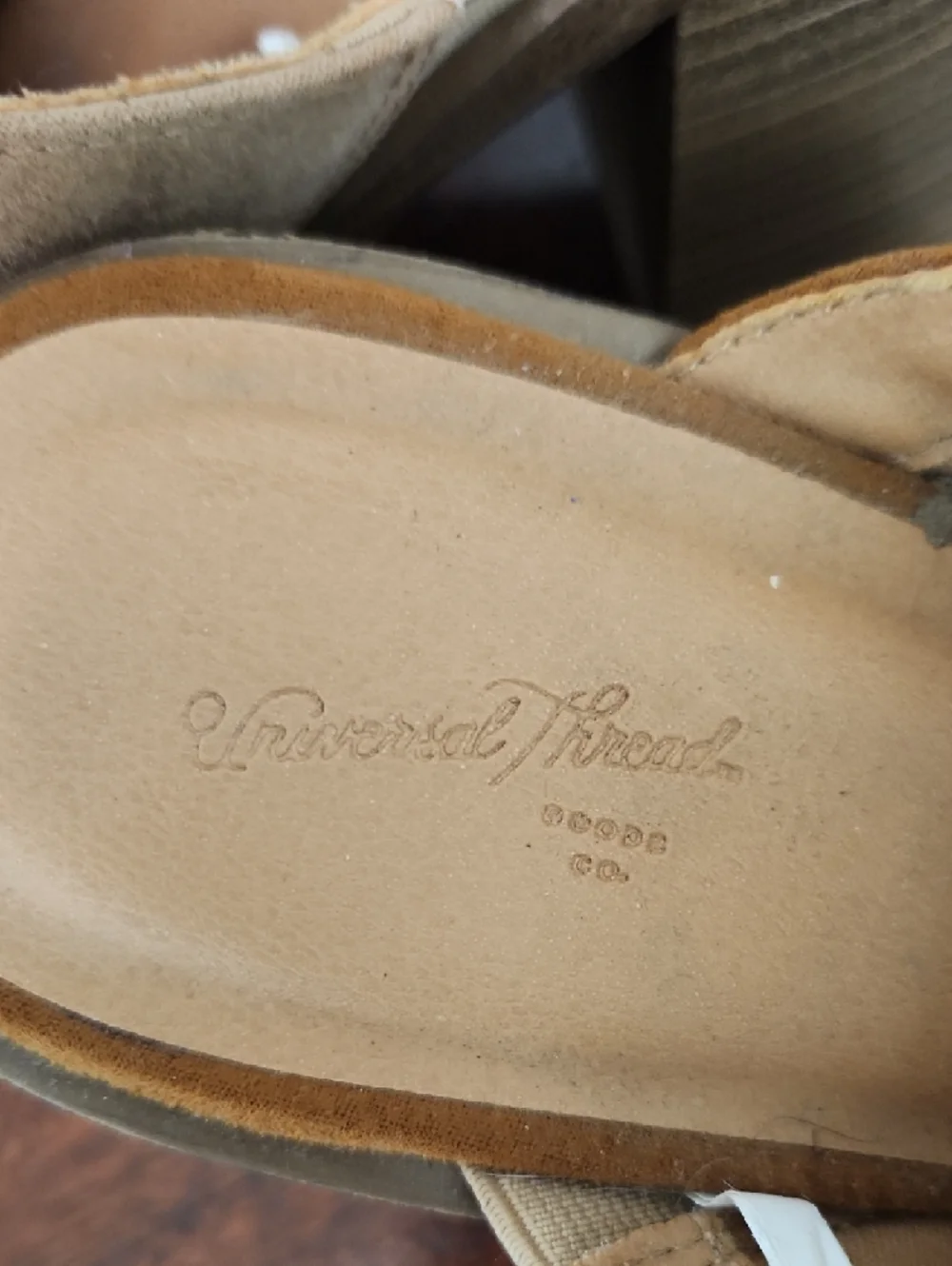 Universal Threads Patchwork Suede Block Heel Mules - Brown/Tan - Picture 2 of 3